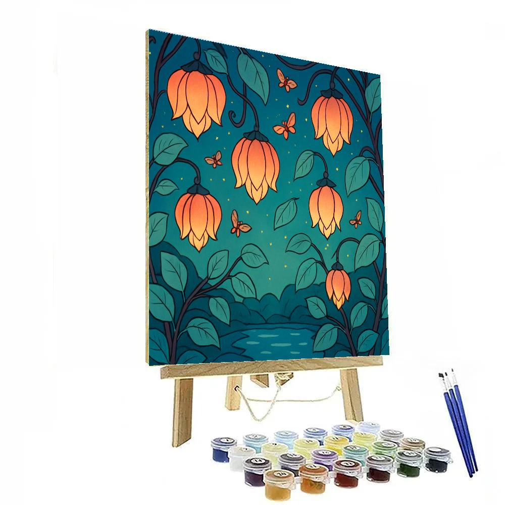 Sky Lantern Floral Canopy paint by color