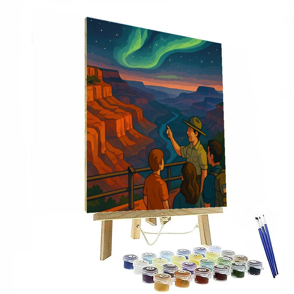 Canyon Aurora Overlook USA painting number kit