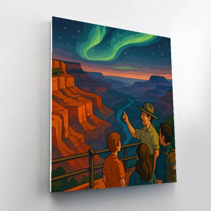 Canyon Aurora Overlook USA painting number kit
