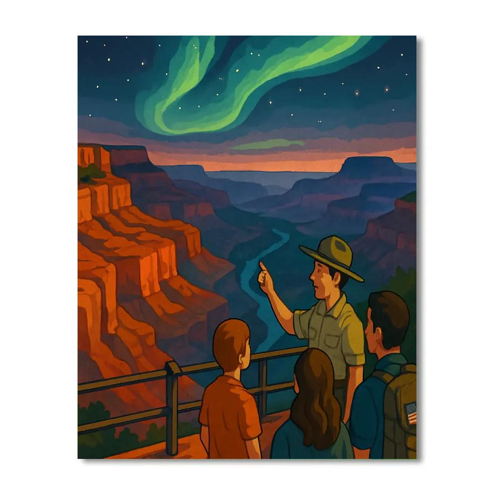 Canyon Aurora Overlook USA painting number kit