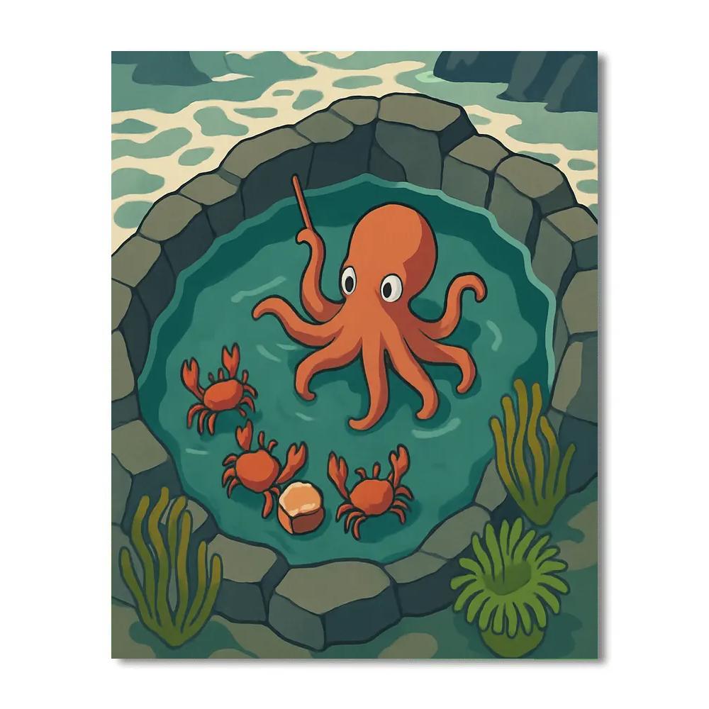 Tidepool Theater On The Ocean Rim paint by number