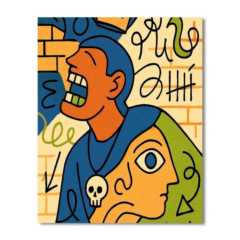 Street Oracle In Basquiat Afterglow DIY paint by numbers