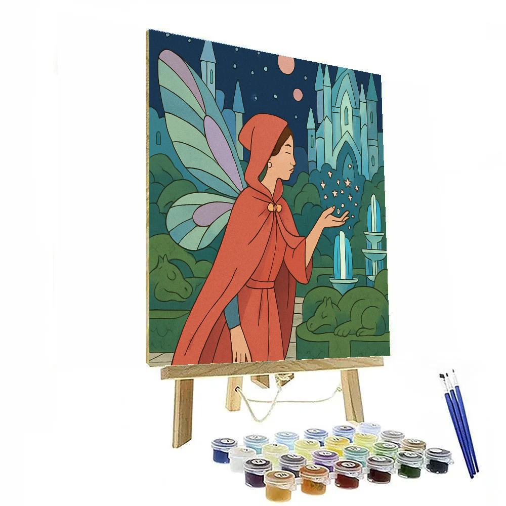 Glasswing Courtyard In Fantasy Bloom Paint by numbers art