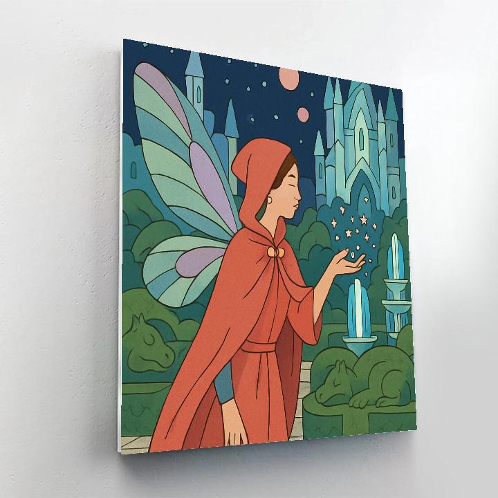Glasswing Courtyard In Fantasy Bloom Paint by numbers art