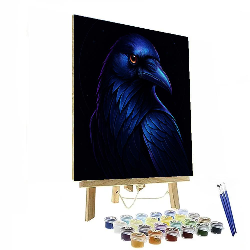 Velvet Orbit Raven Number painting