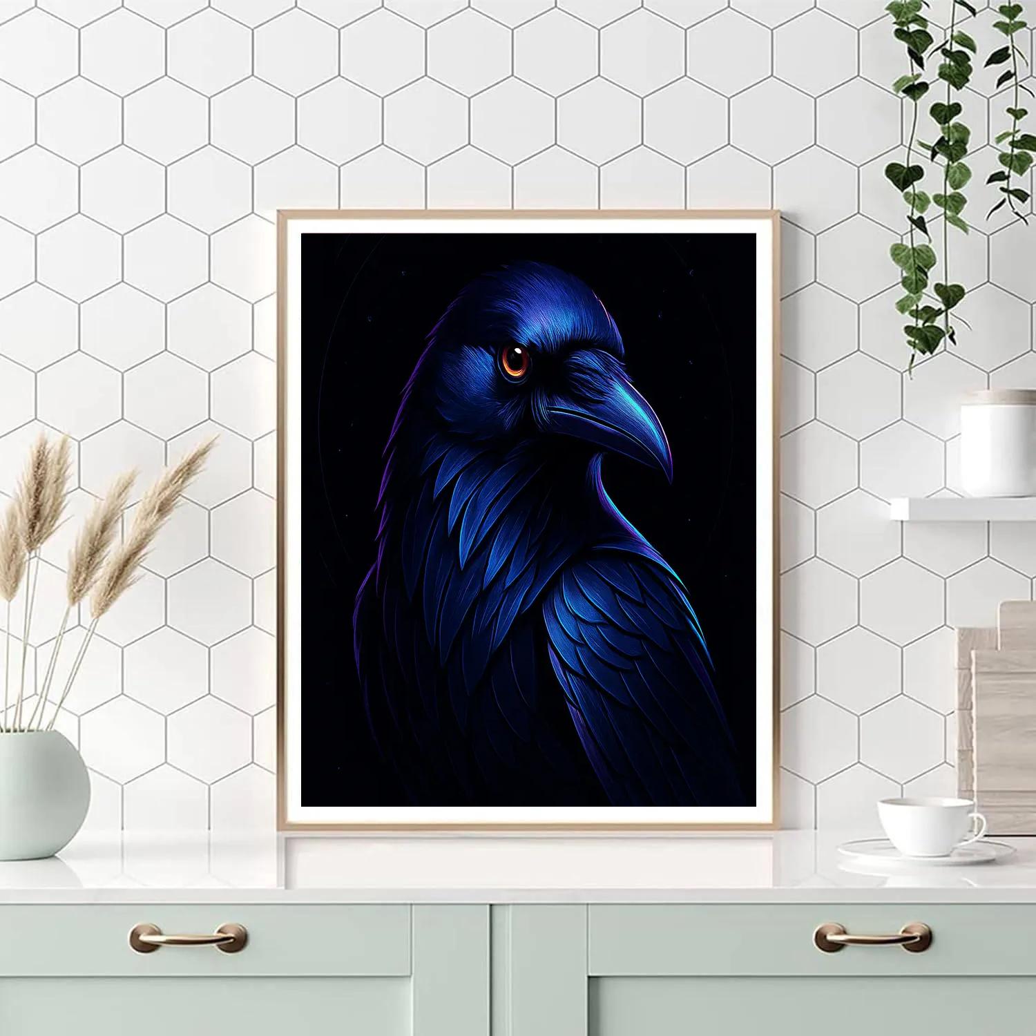 Velvet Orbit Raven Number painting