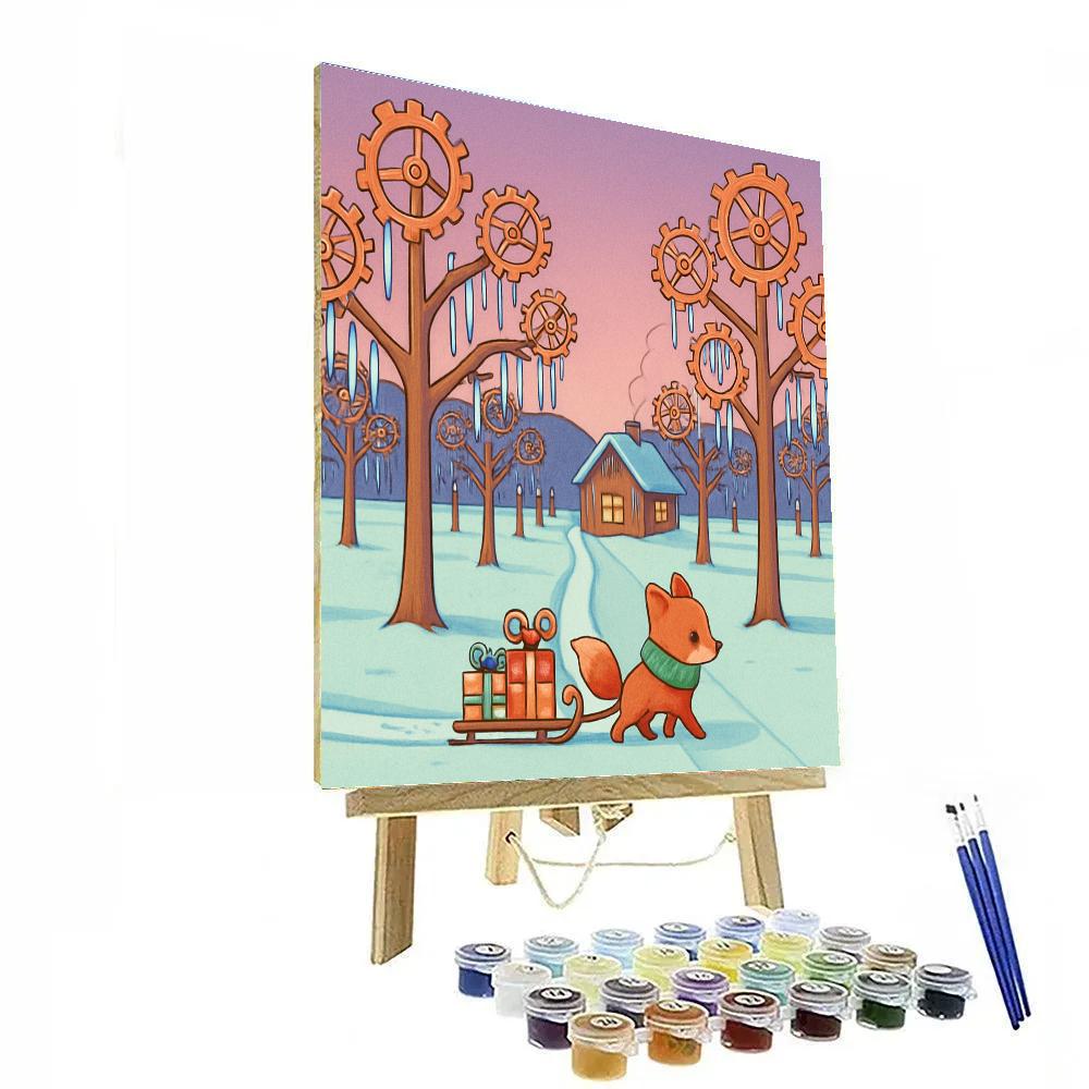 Clockwork Winter Orchard Paint by numbers kits