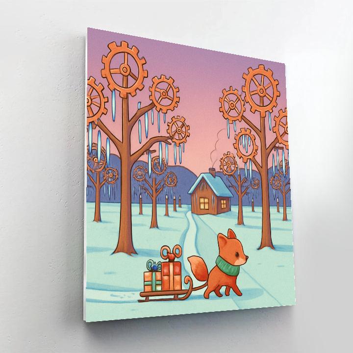 Clockwork Winter Orchard Paint by numbers kits