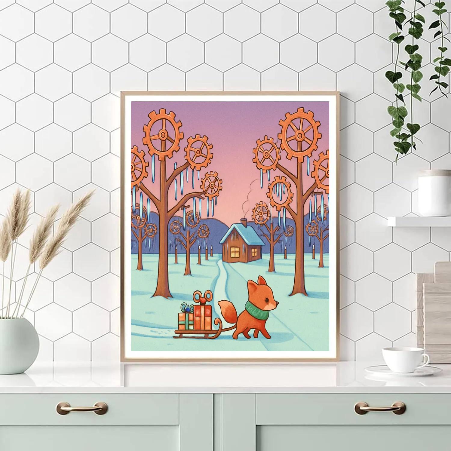 Clockwork Winter Orchard Paint by numbers kits