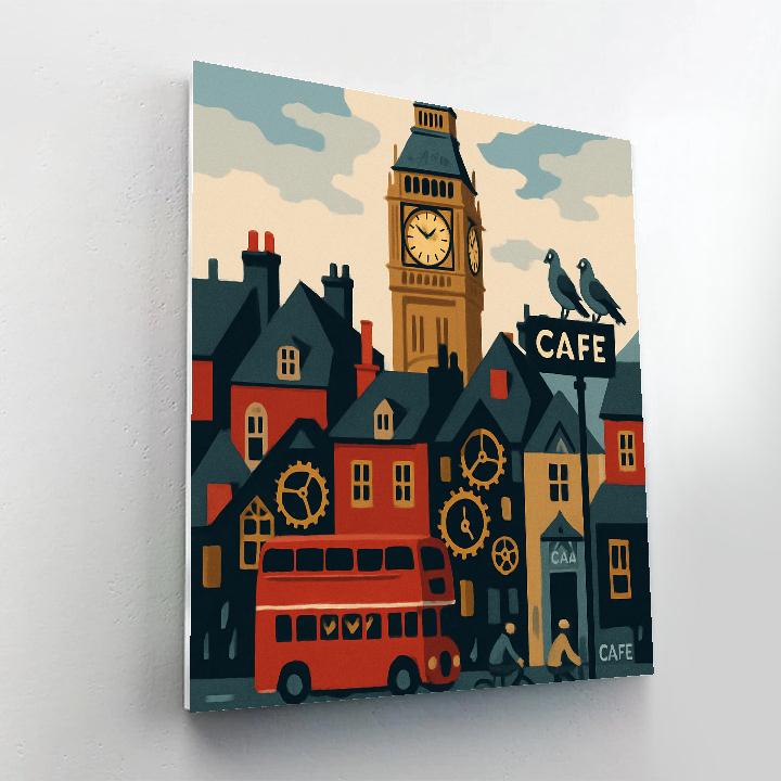London Clockwork Skyline paint by numbers