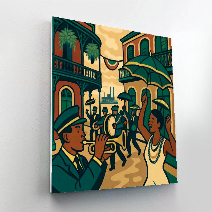 Jazz Parade In USA Crescent City DIY paint by numbers