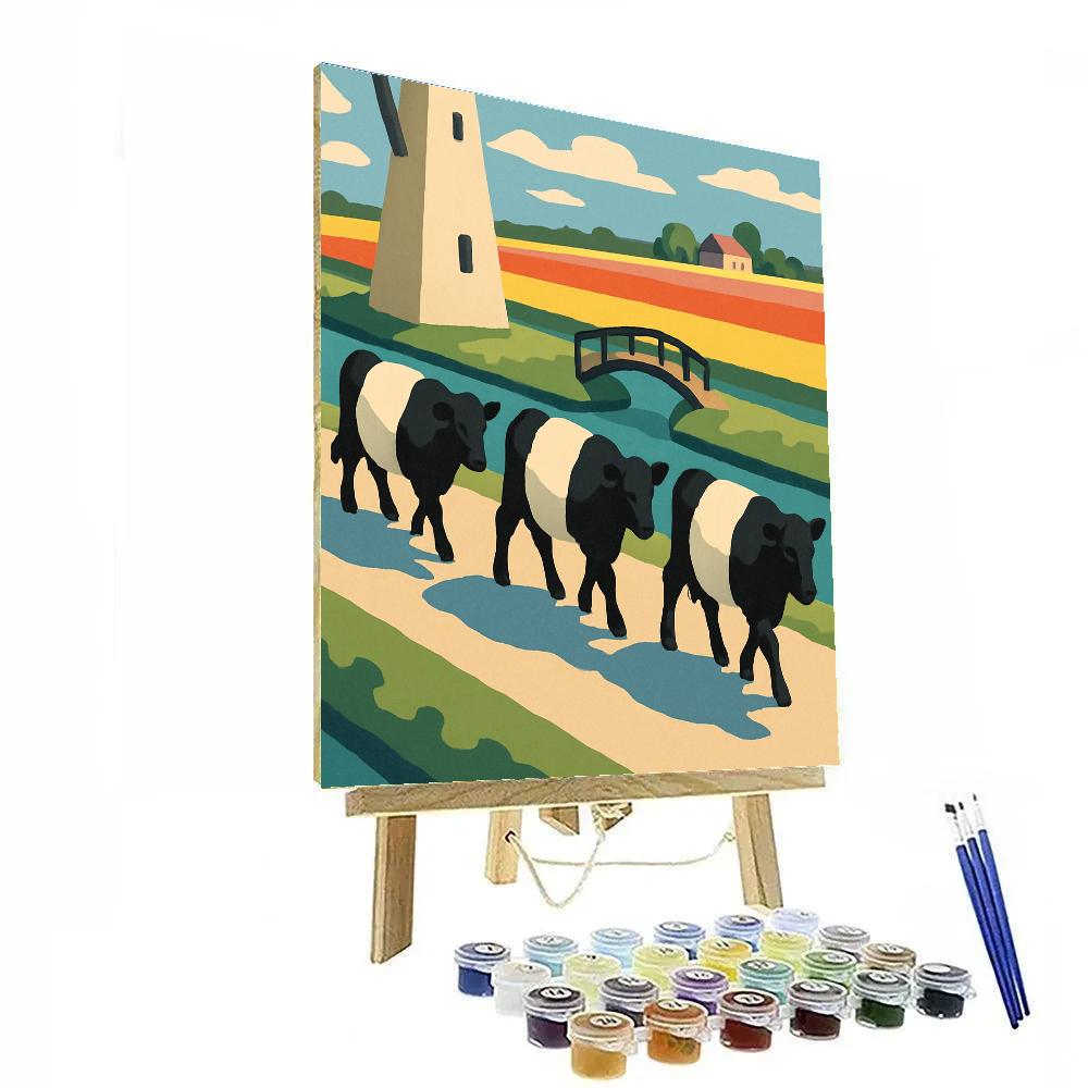 Windmill Shadow Cow Parade Paint by numbers kits