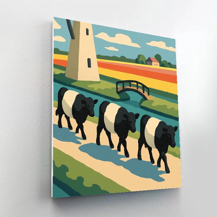 Windmill Shadow Cow Parade Paint by numbers kits