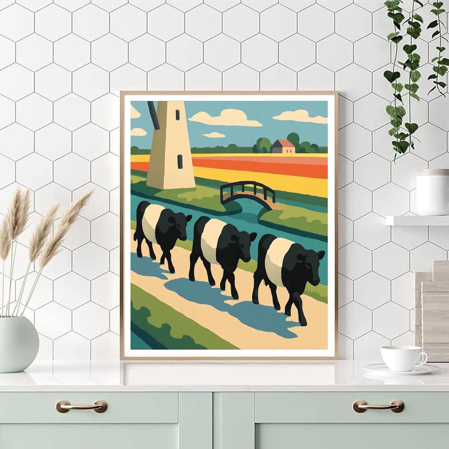 Windmill Shadow Cow Parade Paint by numbers kits