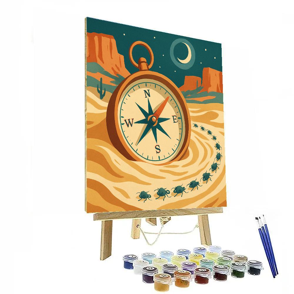 Compass Caravans In The Desert Sky paint by color