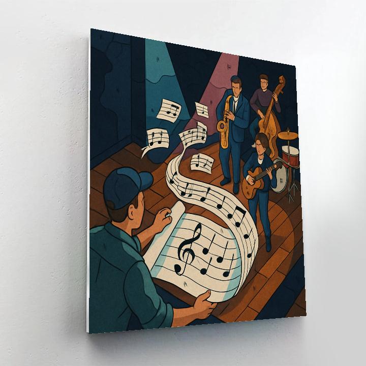 Backstage Rhythm Map In Jazz Painting by numbers kit
