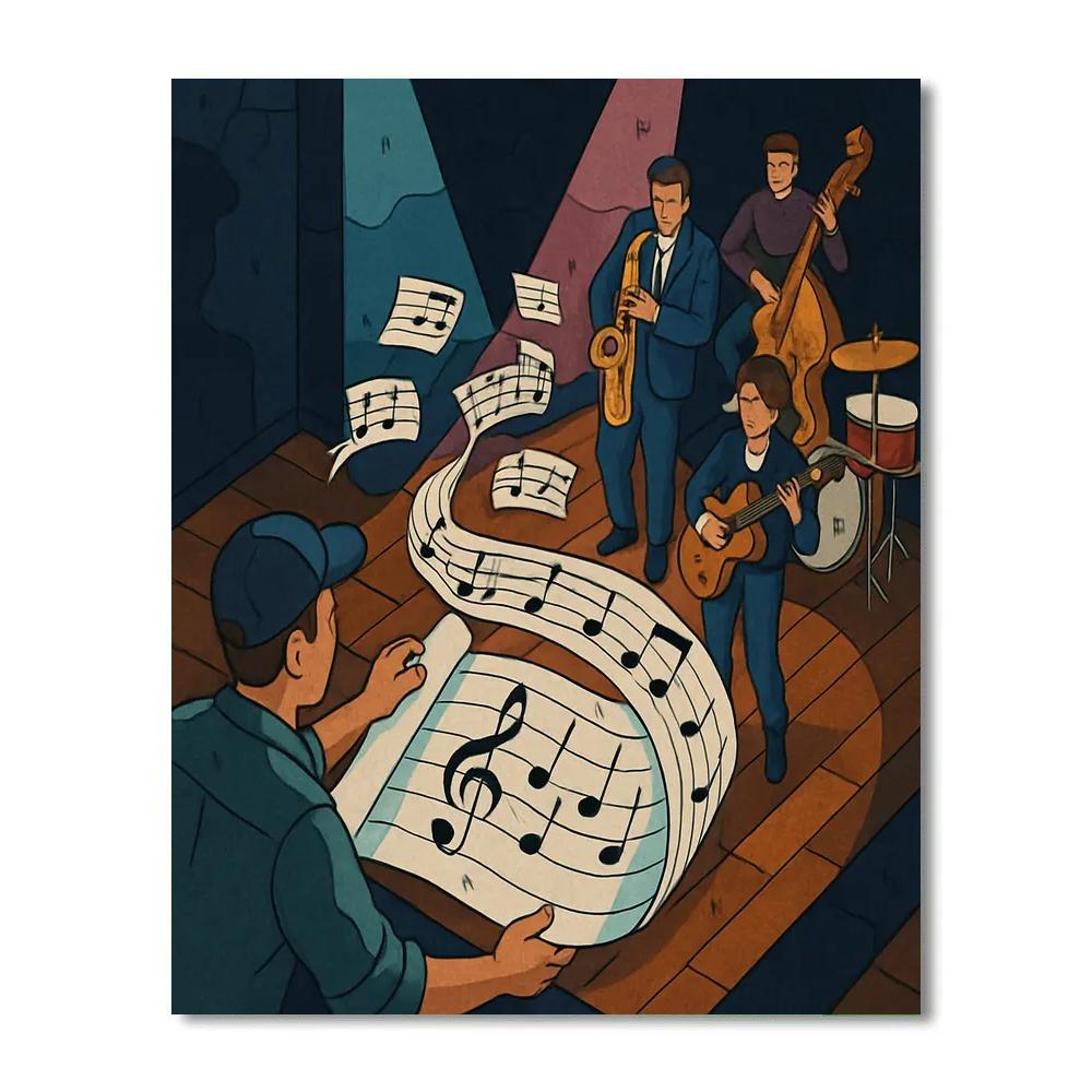 Backstage Rhythm Map In Jazz Painting by numbers kit