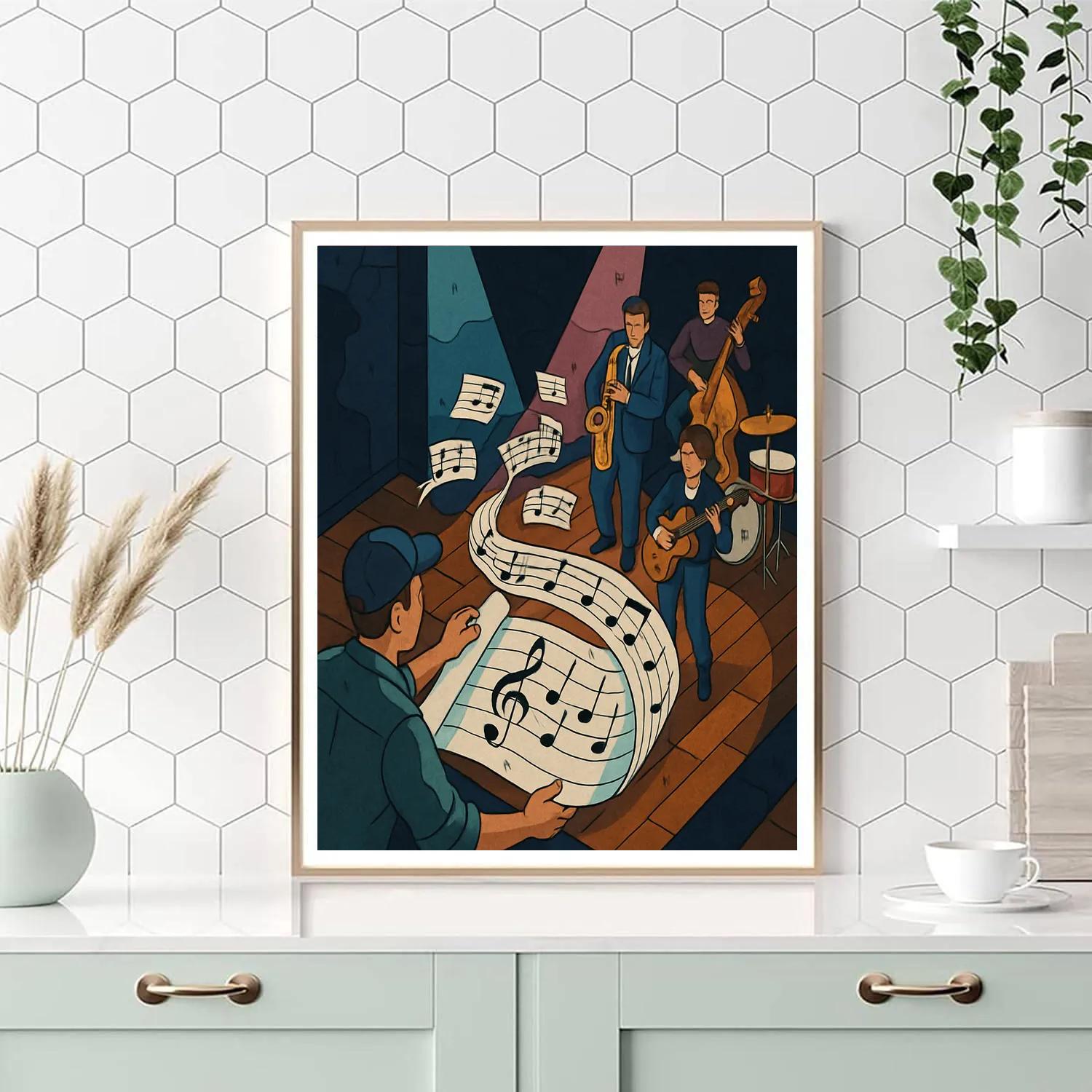 Backstage Rhythm Map In Jazz Painting by numbers kit