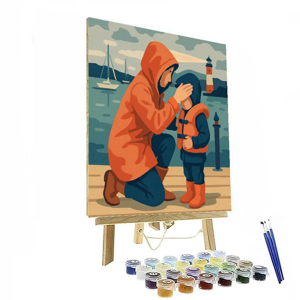 Harbor Light Mother painting number kit