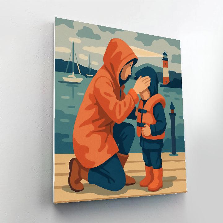 Harbor Light Mother painting number kit