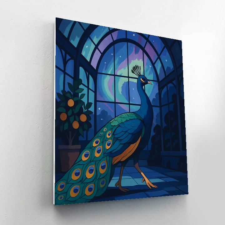 Aurora Glasshouse Peacock Procession DIY paint by numbers