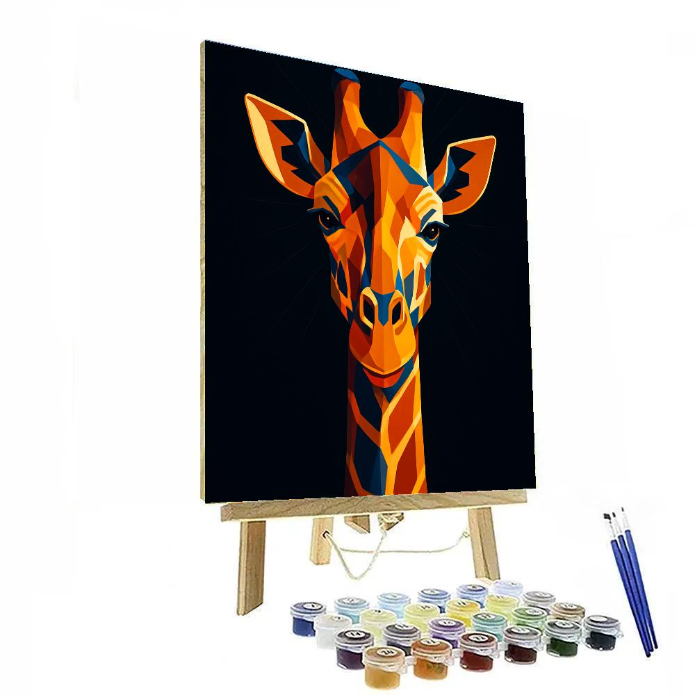 Saffron Sky Giraffe Painting by numbers kit