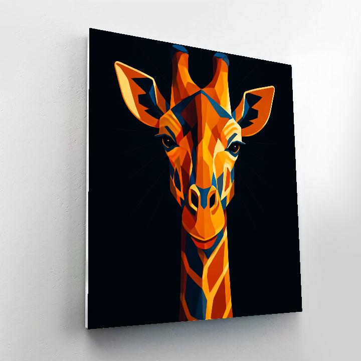 Saffron Sky Giraffe Painting by numbers kit