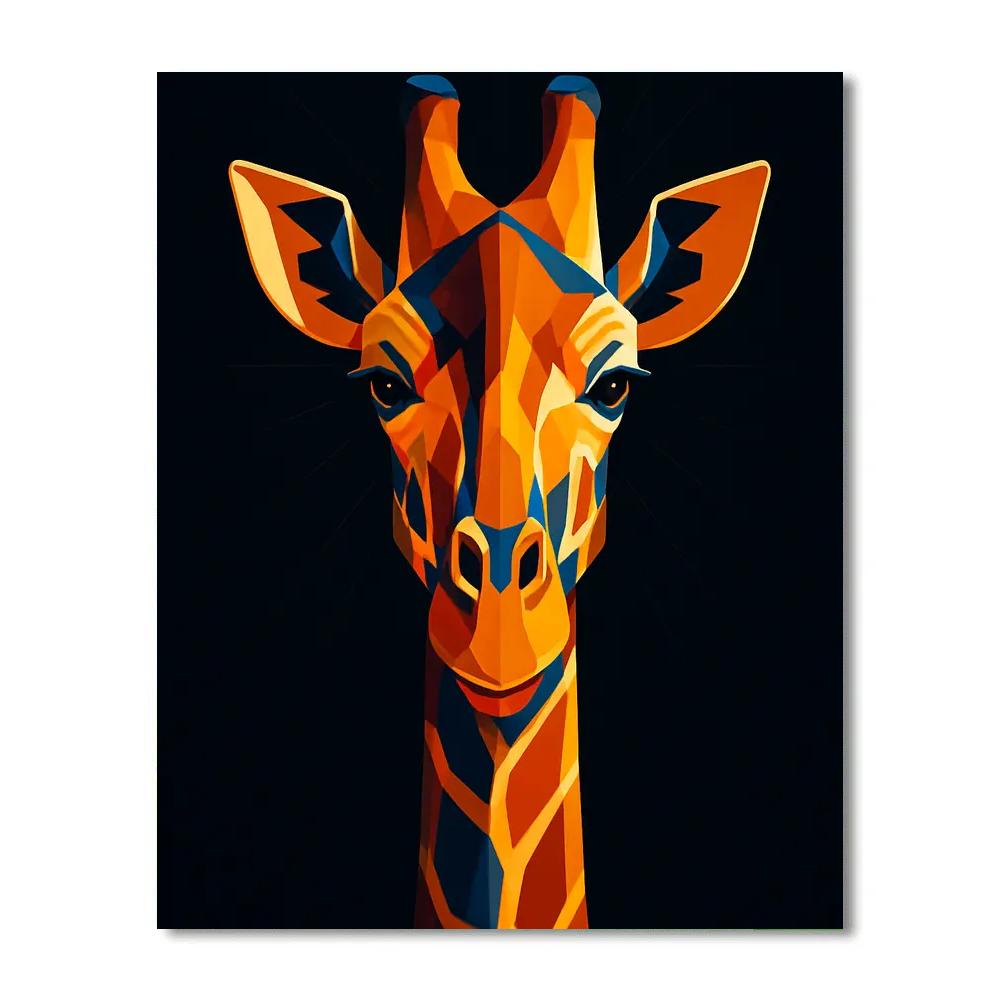 Saffron Sky Giraffe Painting by numbers kit
