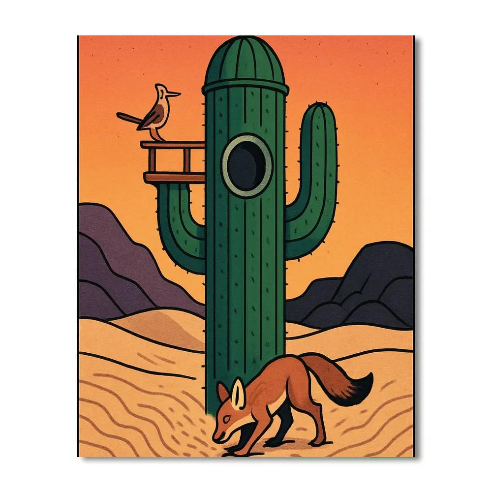 Desert Crafted Cactus Observatory Paint by numbers kits