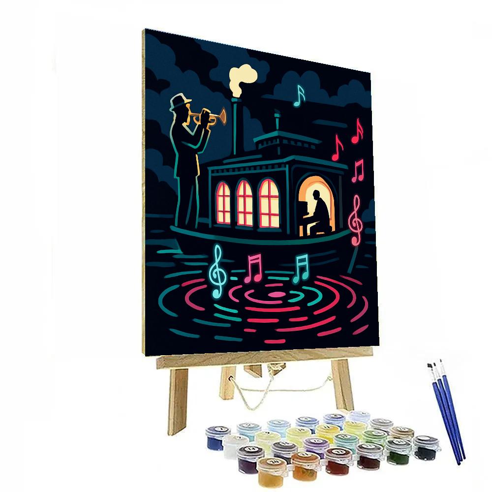 Jazz Neon Riverboat Jam Paint by numbers kits