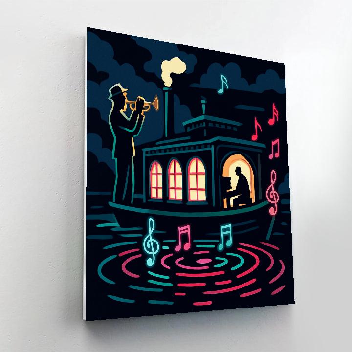 Jazz Neon Riverboat Jam Paint by numbers kits
