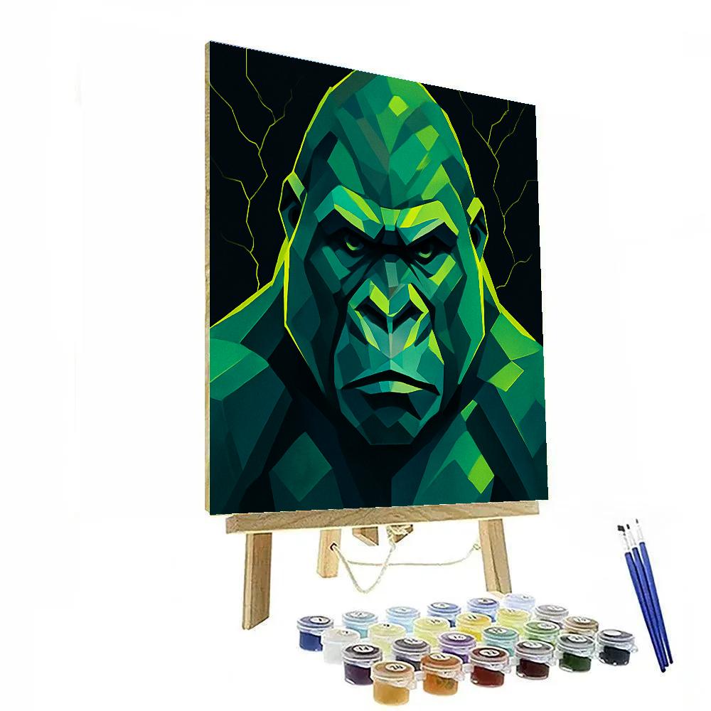Jade Thunder Gorilla painting number kit