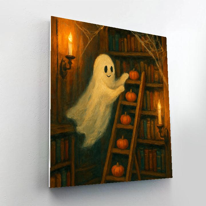 Haunted Library Of Cozy Cobwebs Painting by numbers kit