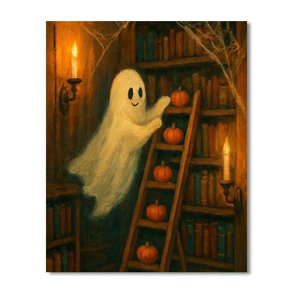 Haunted Library Of Cozy Cobwebs Painting by numbers kit