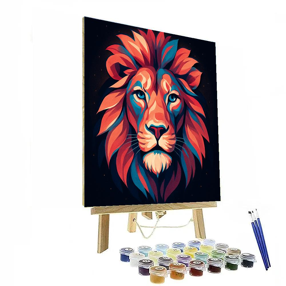Rosegold Mane Lion Paint by numbers kits