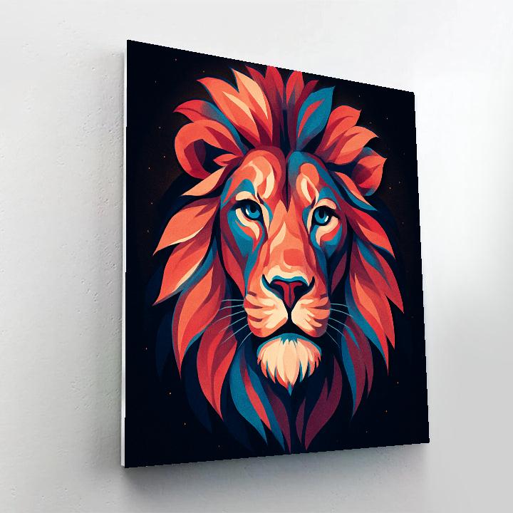 Rosegold Mane Lion Paint by numbers kits