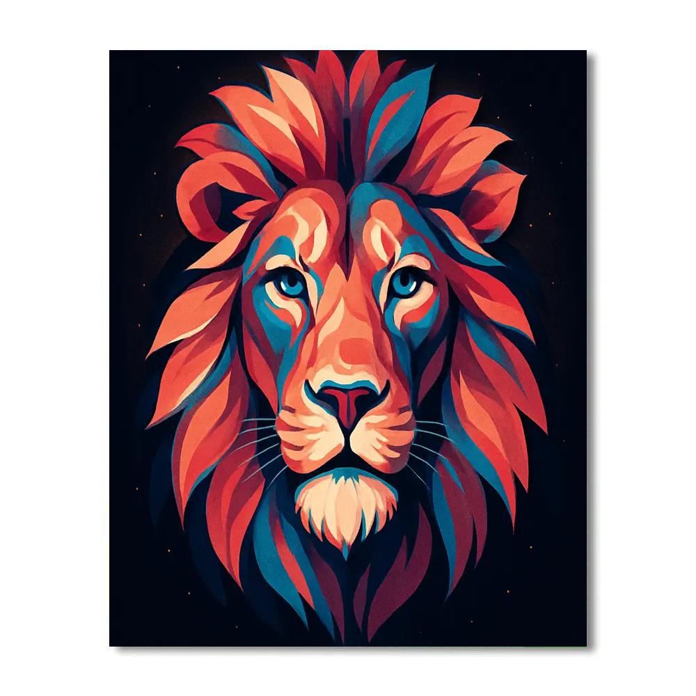 Rosegold Mane Lion Paint by numbers kits