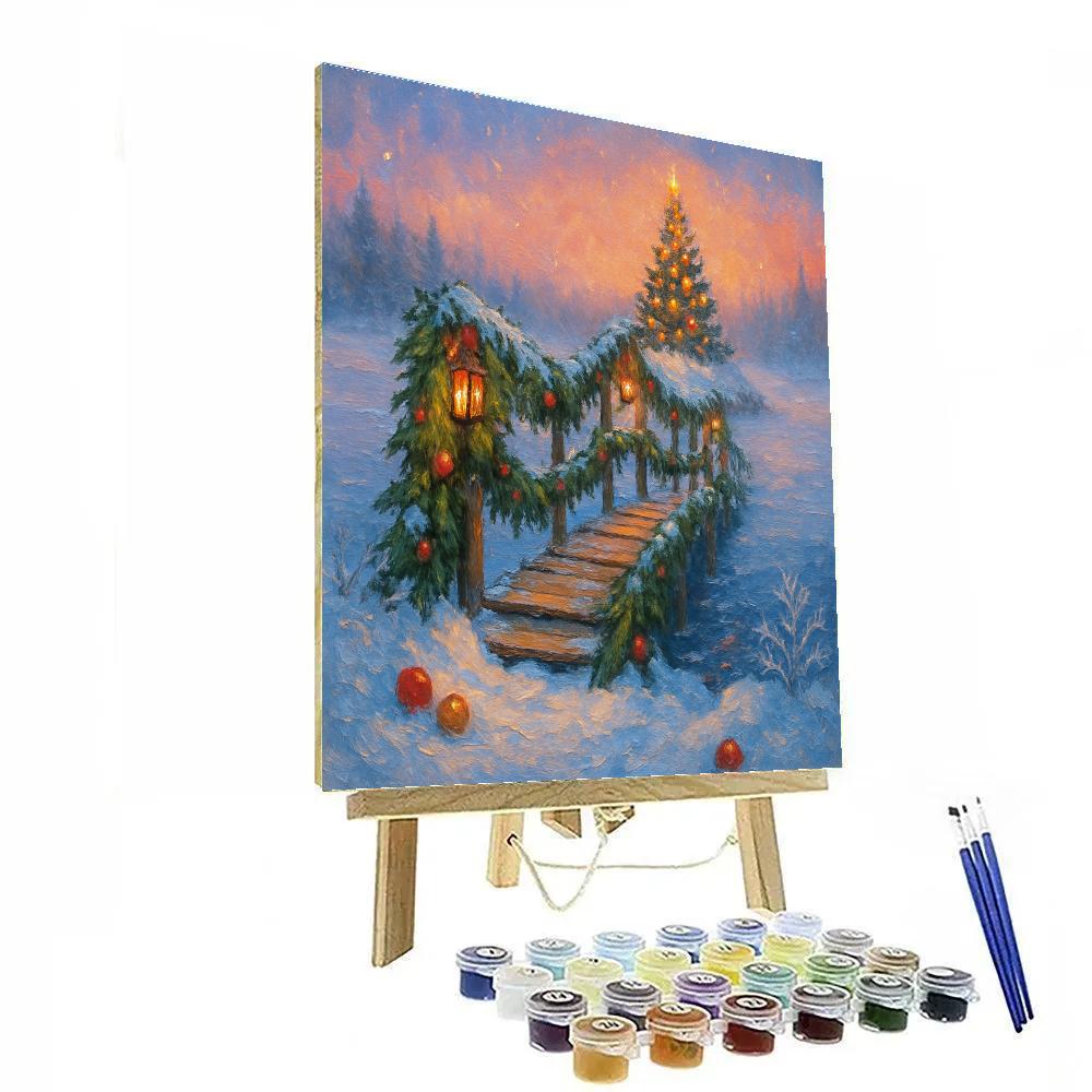 Pine Bough Bridge To The Frozen Island Tree Number painting