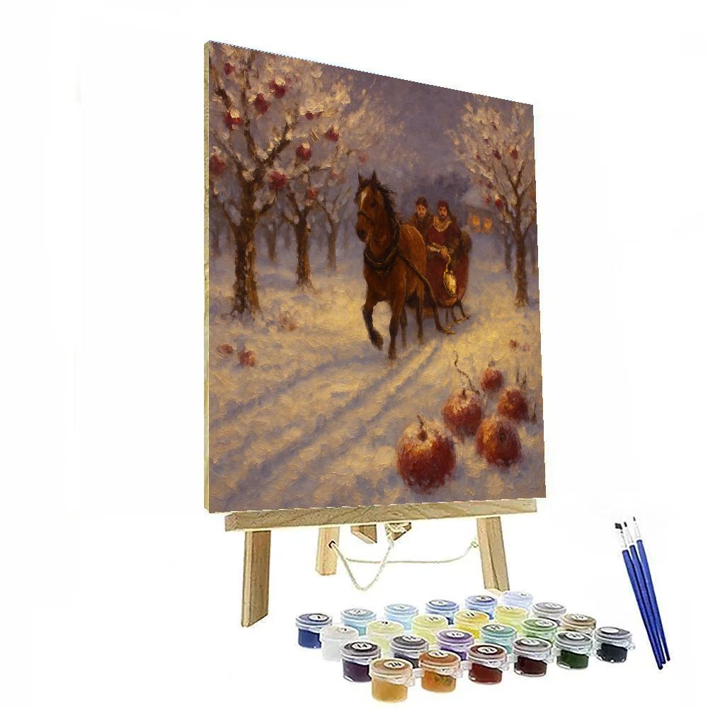 Sleigh Bells Over The Frosted Orchard Paint by numbers kits