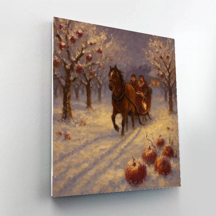 Sleigh Bells Over The Frosted Orchard Paint by numbers kits