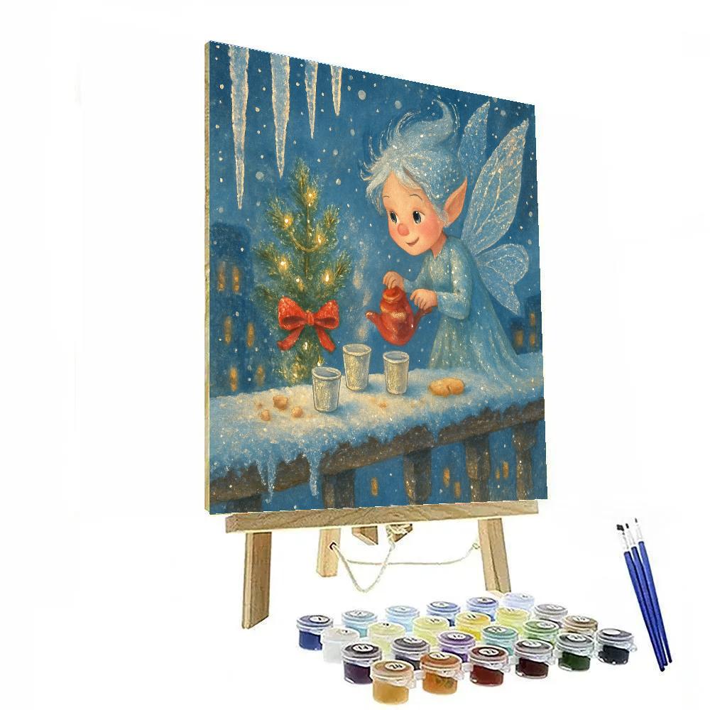 Frost Fairy Tea On The Balcony paint by number