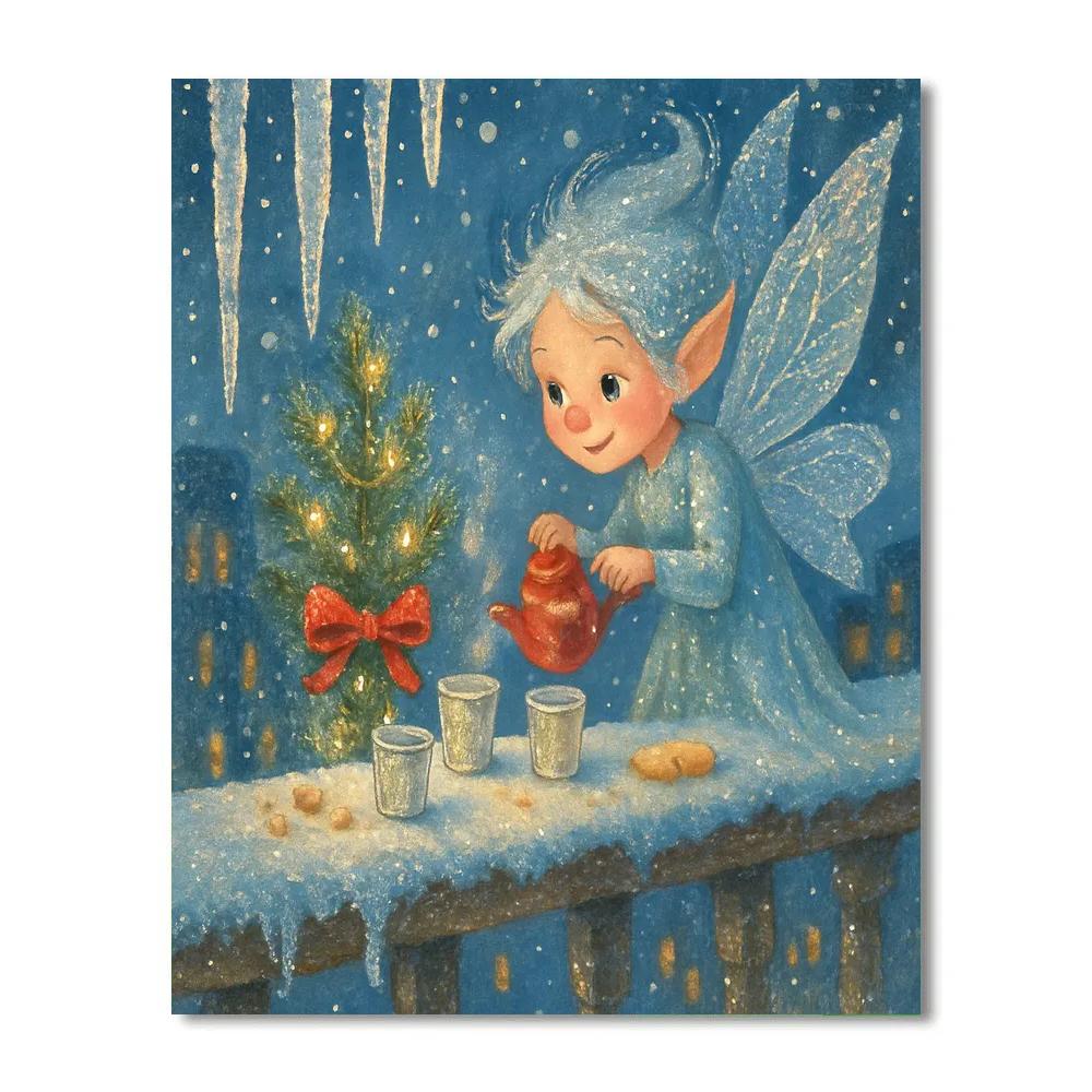 Frost Fairy Tea On The Balcony paint by number