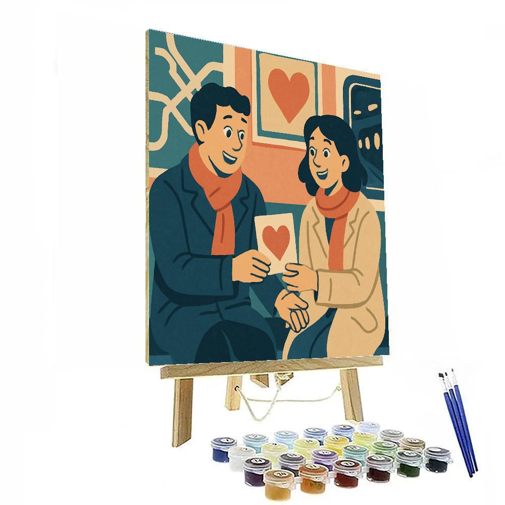 Valentines Day Subway Card Swap Paint by numbers kits