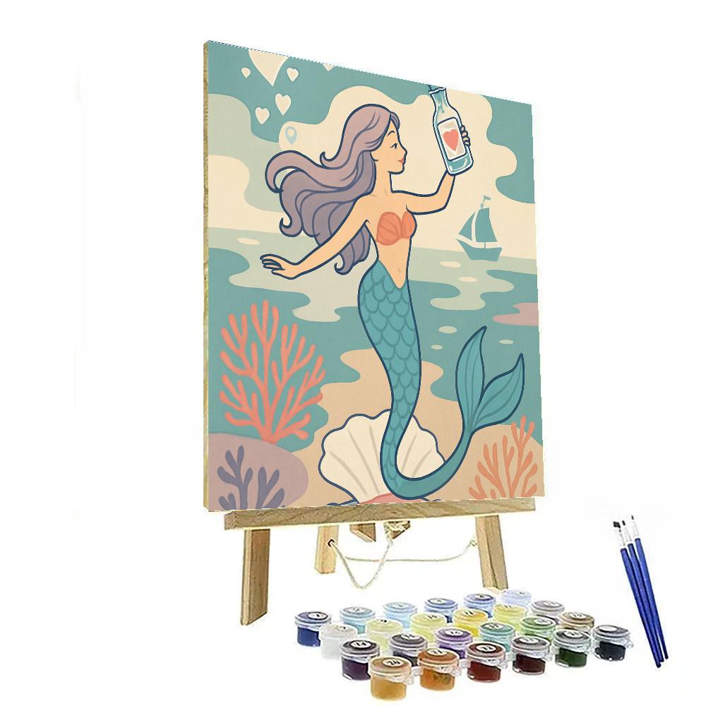 Valentines Day Ocean Bottle Message Ballet Paint by numbers kits
