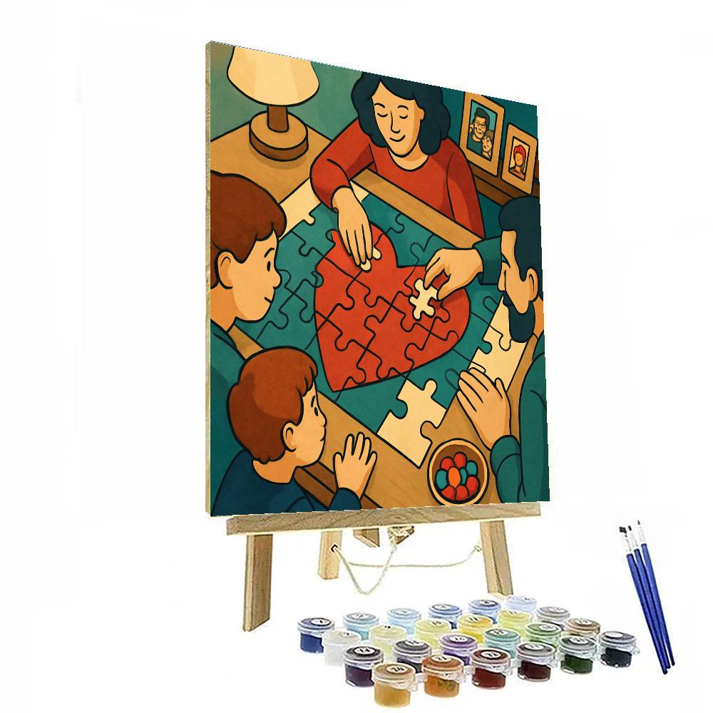 Puzzle Table Valentines Day Matchmakers paint by color