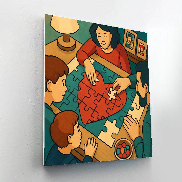 Puzzle Table Valentines Day Matchmakers paint by color