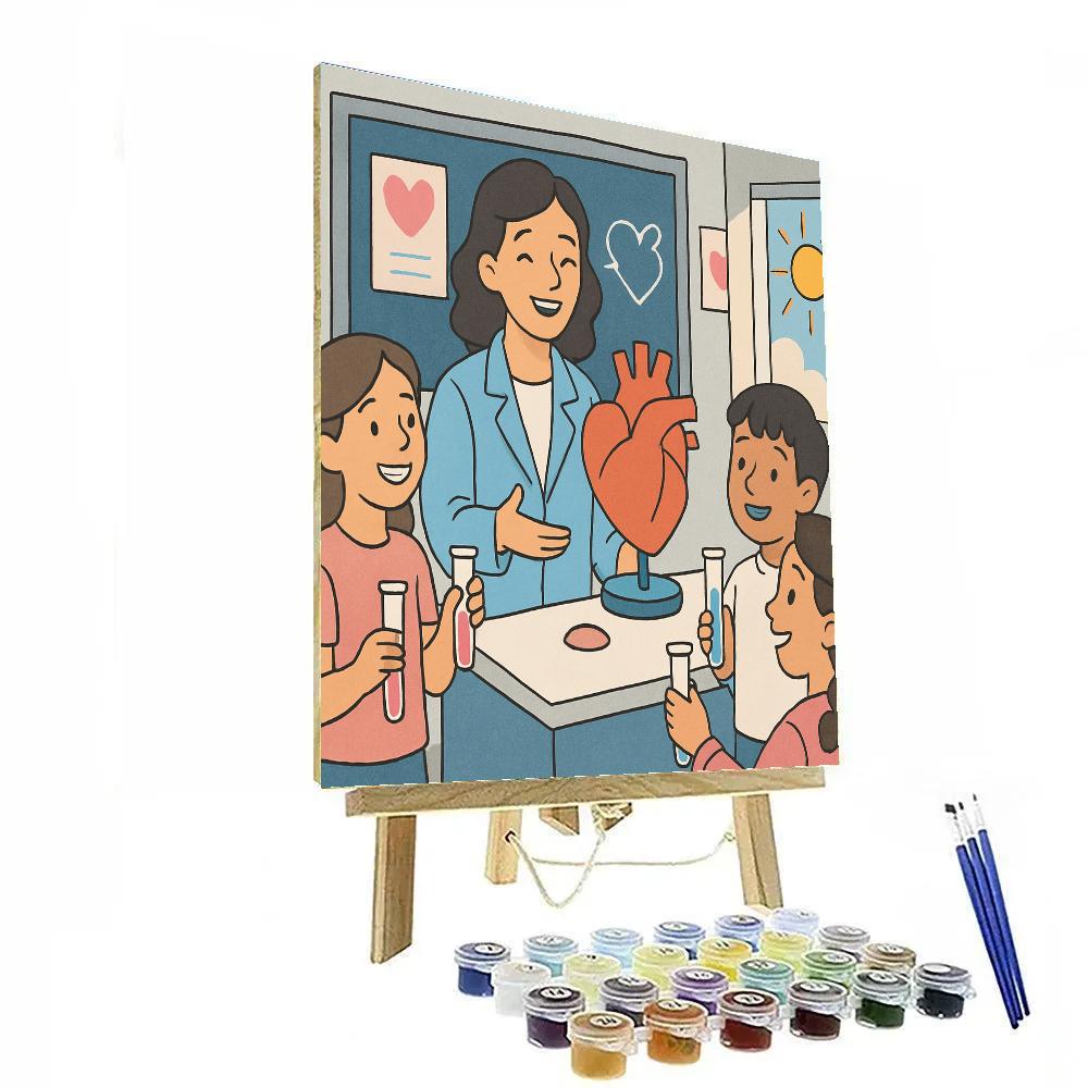 Valentines Day Classroom Paper Heart Science paint by color