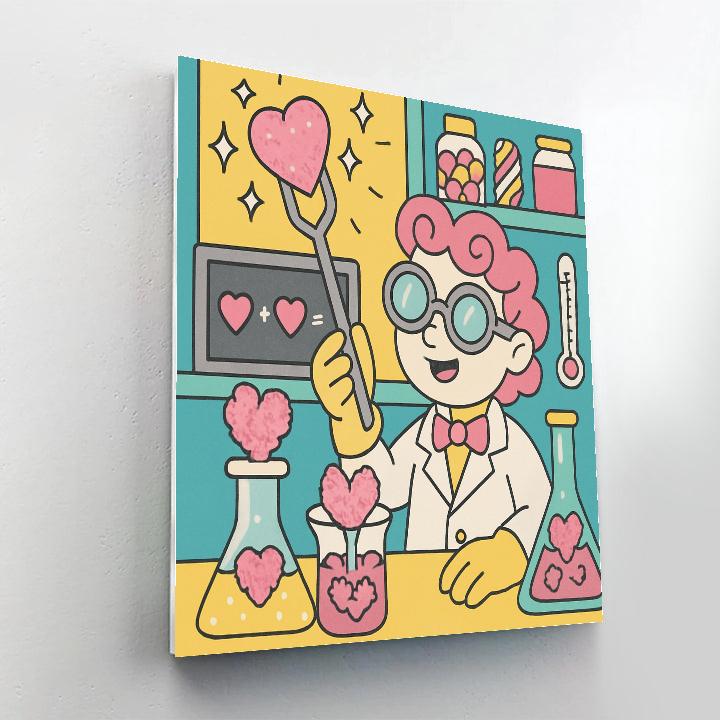 Valentines Day Candy Lab Heart Crystals Paint by numbers art