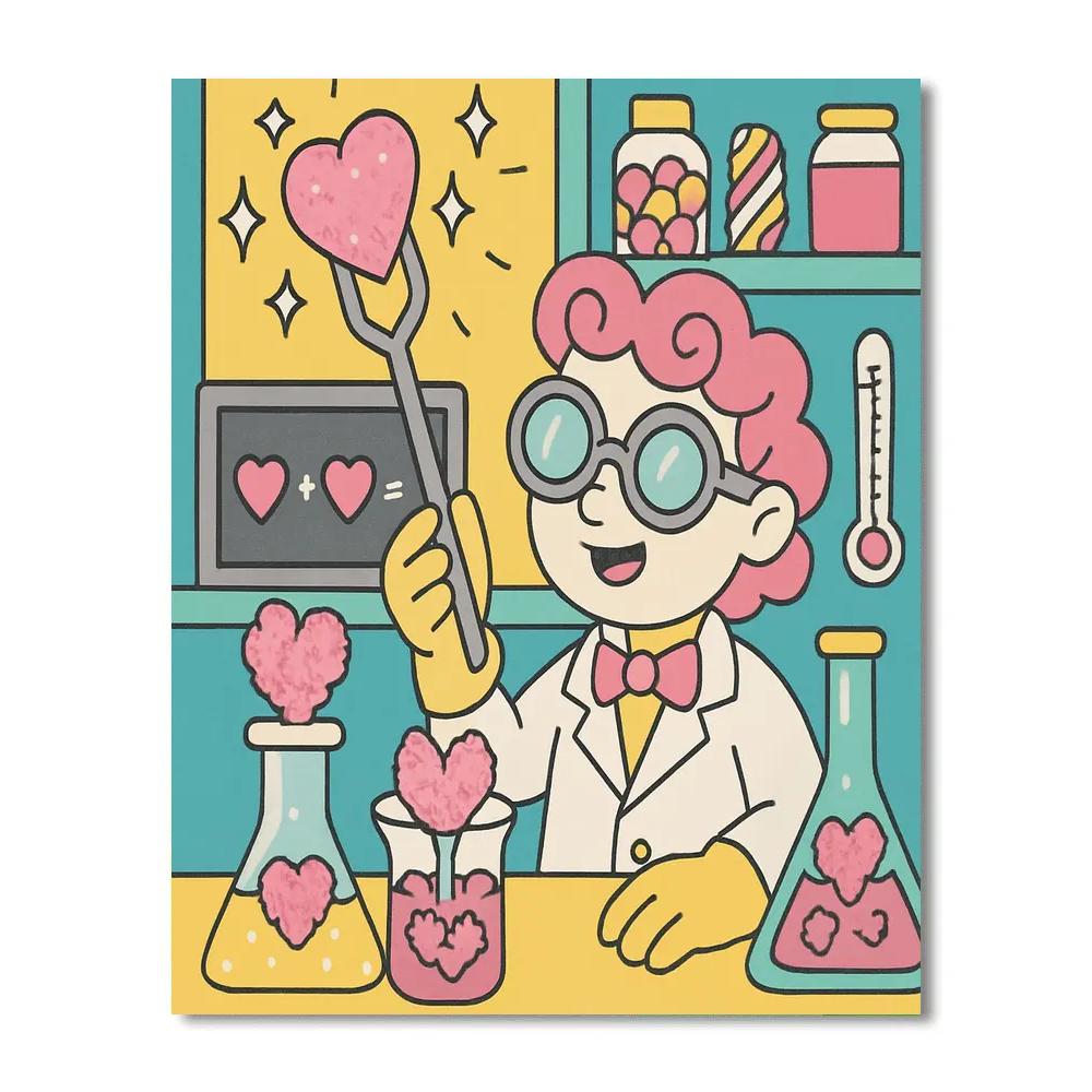 Valentines Day Candy Lab Heart Crystals Paint by numbers art