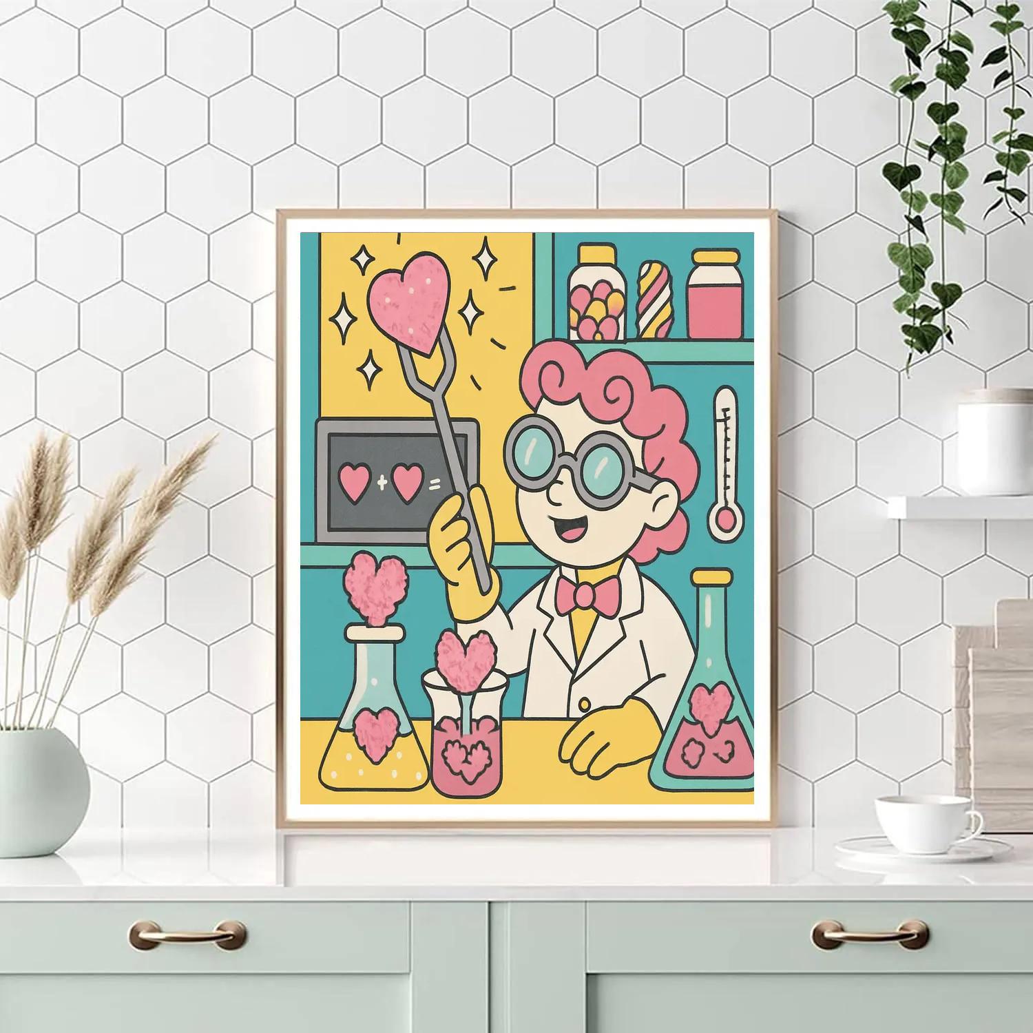 Valentines Day Candy Lab Heart Crystals Paint by numbers art